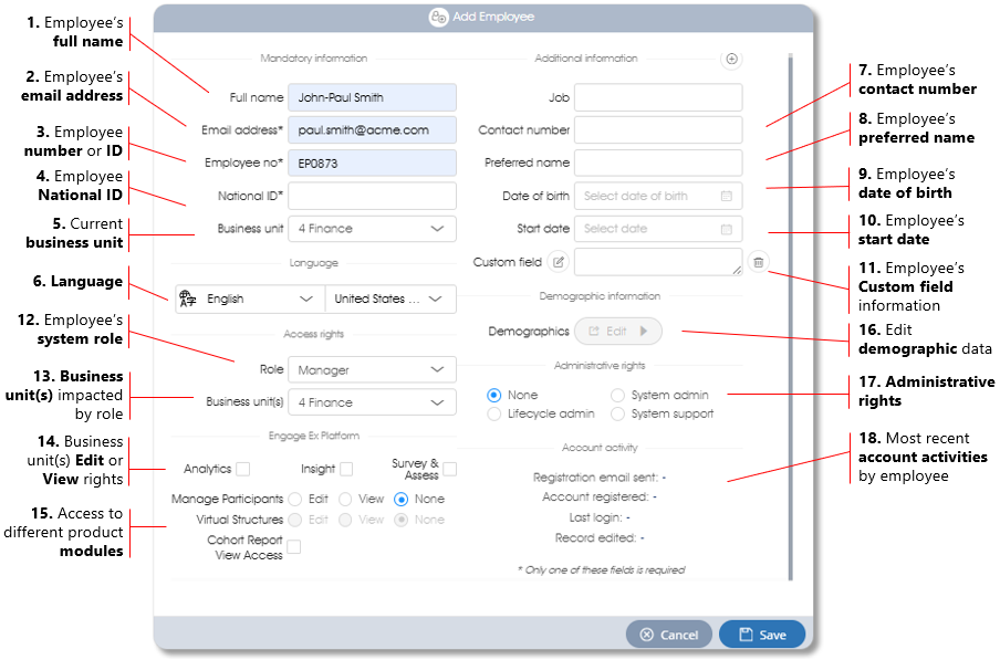 EmployeeAddEdit survey assess