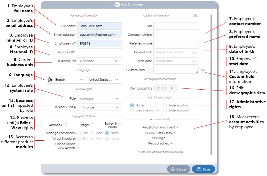 EmployeeAddEdit survey assess
