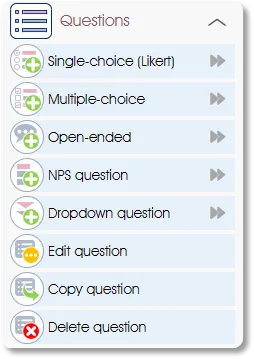 ModelQuestionActionsMenu survey assess