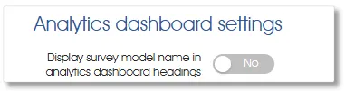 ModelSettingsAnalDashboard survey