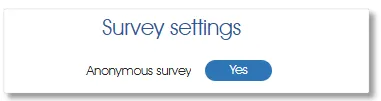 ModelSettingsAnonymous survey