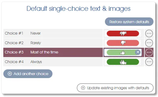 ModelSettingsDefLikertImages survey assess