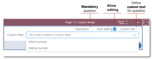 QuestionCustomField survey assess