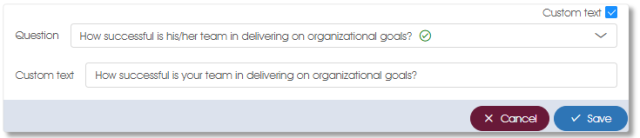 QuestionCustomText survey assess