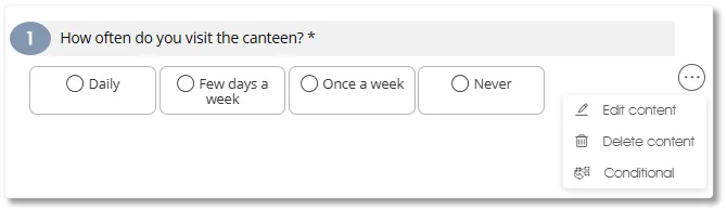 QuestionMakeConditional survey assess
