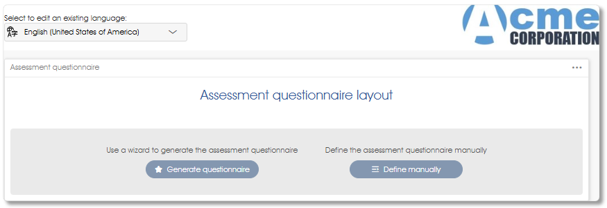 QuestionnaireGenerateManual assess