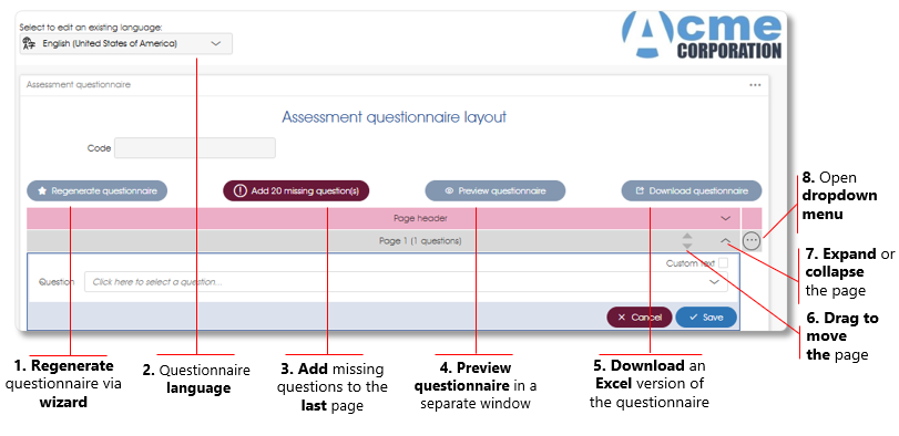 QuestionnaireManualLayout assess