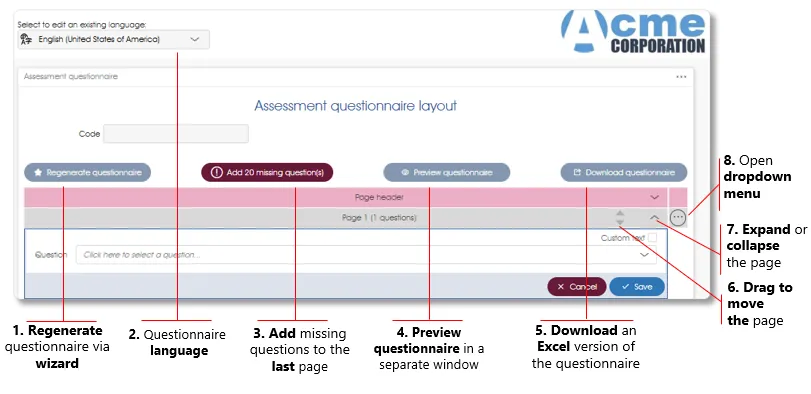 QuestionnaireManualLayout assess