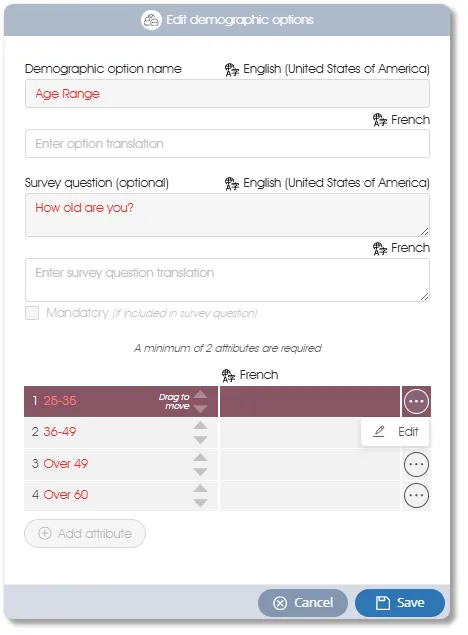 TranslateDemogEdit survey assess