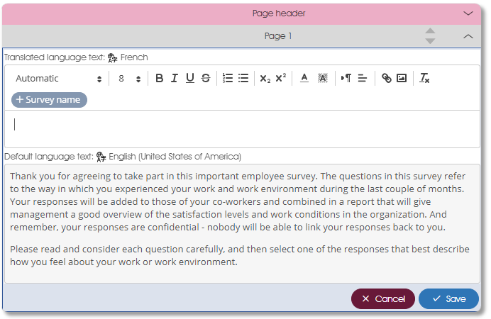 TranslateIntroPageEditor survey assess
