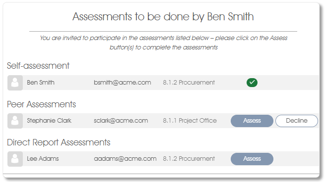 AssessEmailLinkForm assess