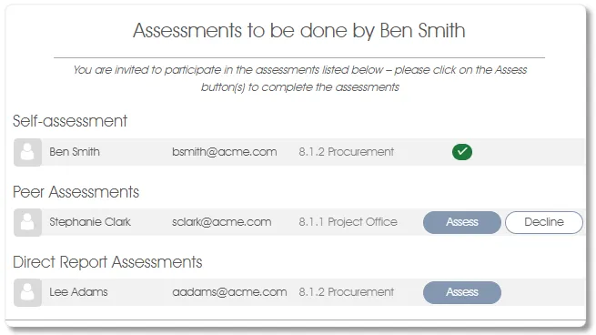 AssessEmailLinkForm assess
