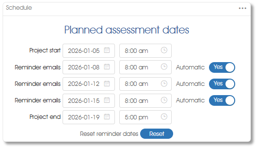 ConfigPlannedAssessDates assess