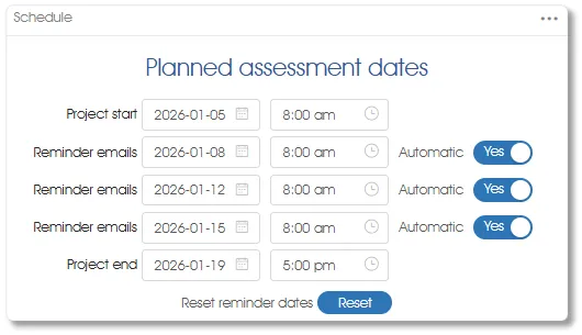 ConfigPlannedAssessDates assess