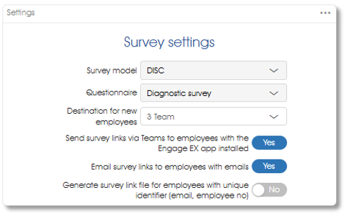 ConfigSurveySettngs survey