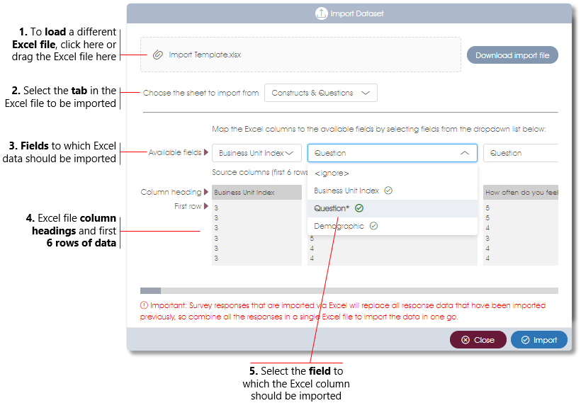 Part 5X Excel dialog