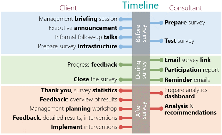 Timeline for online survey completion