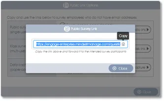 Copy survey link