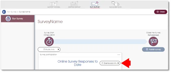Survey participation dashboard