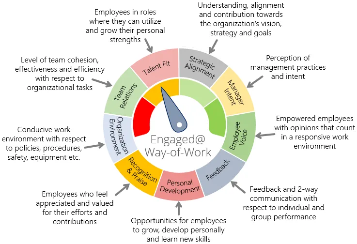 Employee engagement survey model - drivers of engagement